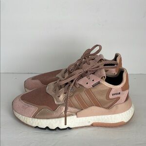Adidas Girls Nite Jogger Athletic Shoes Rose Gold 6.5